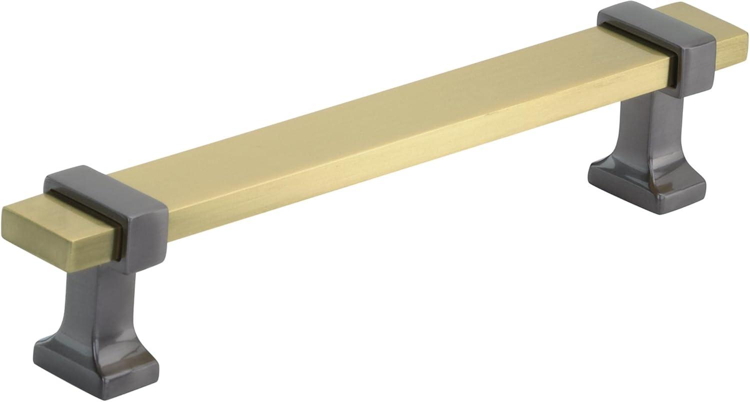 imageAmerock Cabinet Pull Brushed Matte BlackSatin Nickel 5116 inch 128 mm Center to Center Overton 1 Pack Drawer Pull Drawer Handle Cabinet HardwareBrushed GoldBlack Chrome