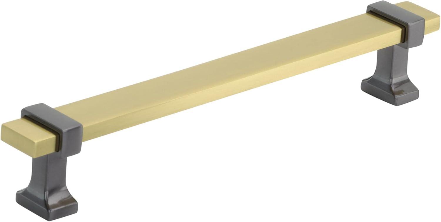 imageAmerock Cabinet Pull Brushed Matte BlackSatin Nickel 5116 inch 128 mm Center to Center Overton 1 Pack Drawer Pull Drawer Handle Cabinet HardwareBrushed GoldBlack Chrome