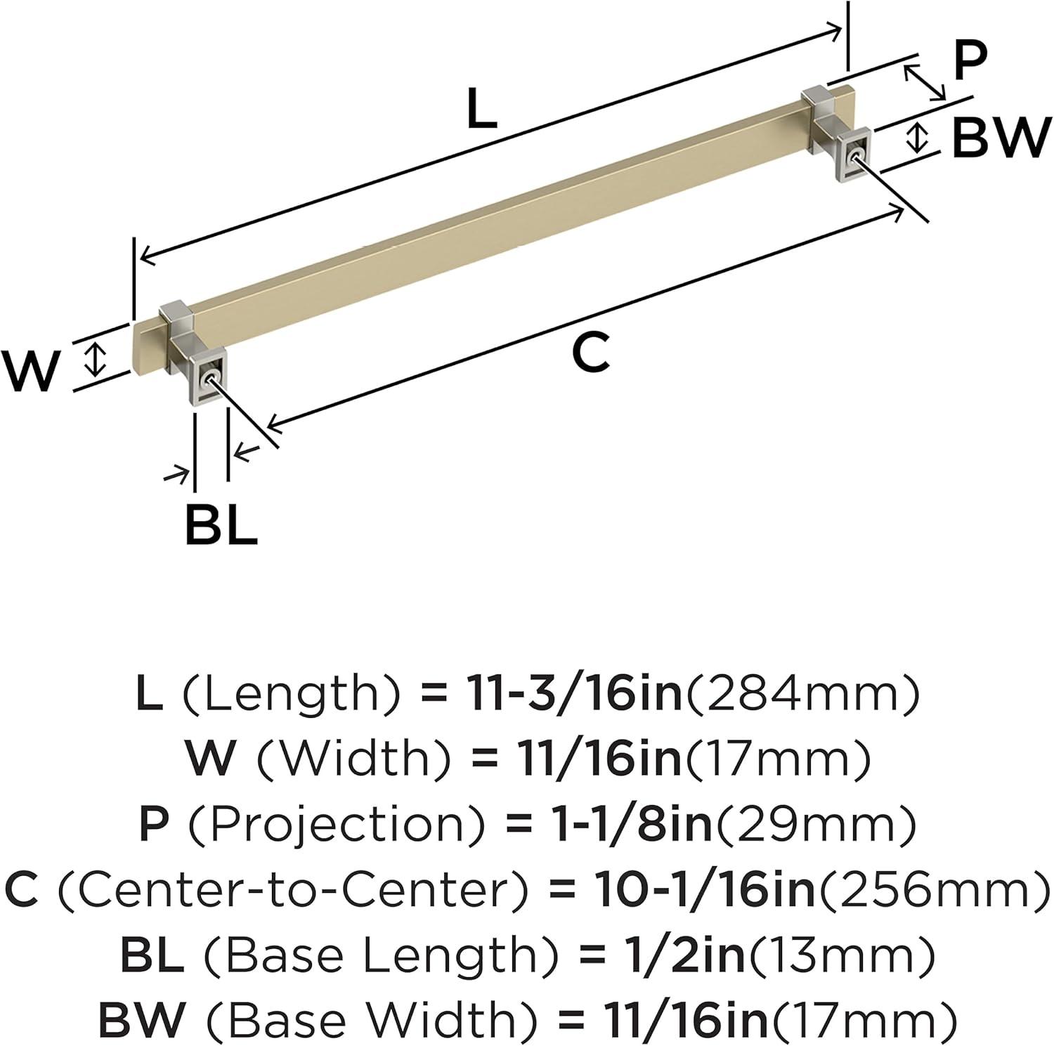 imageAmerock Cabinet Pull Brushed Matte BlackSatin Nickel 5116 inch 128 mm Center to Center Overton 1 Pack Drawer Pull Drawer Handle Cabinet HardwareGolden ChampagneSatin Nickel