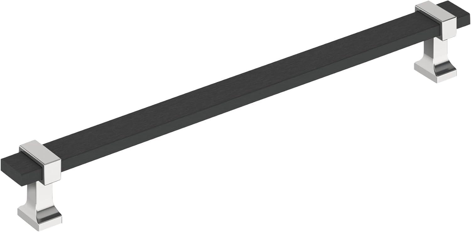 imageAmerock Cabinet Pull Brushed Matte BlackSatin Nickel 5116 inch 128 mm Center to Center Overton 1 Pack Drawer Pull Drawer Handle Cabinet HardwareBrushed Matte BlackPolished Chrome