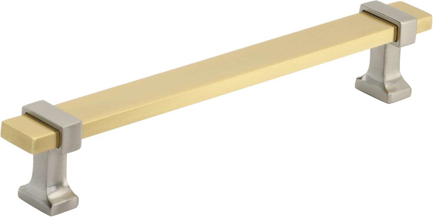 imageAmerock Cabinet Pull Brushed Matte BlackSatin Nickel 5116 inch 128 mm Center to Center Overton 1 Pack Drawer Pull Drawer Handle Cabinet HardwareBrushed GoldSatin Nickel