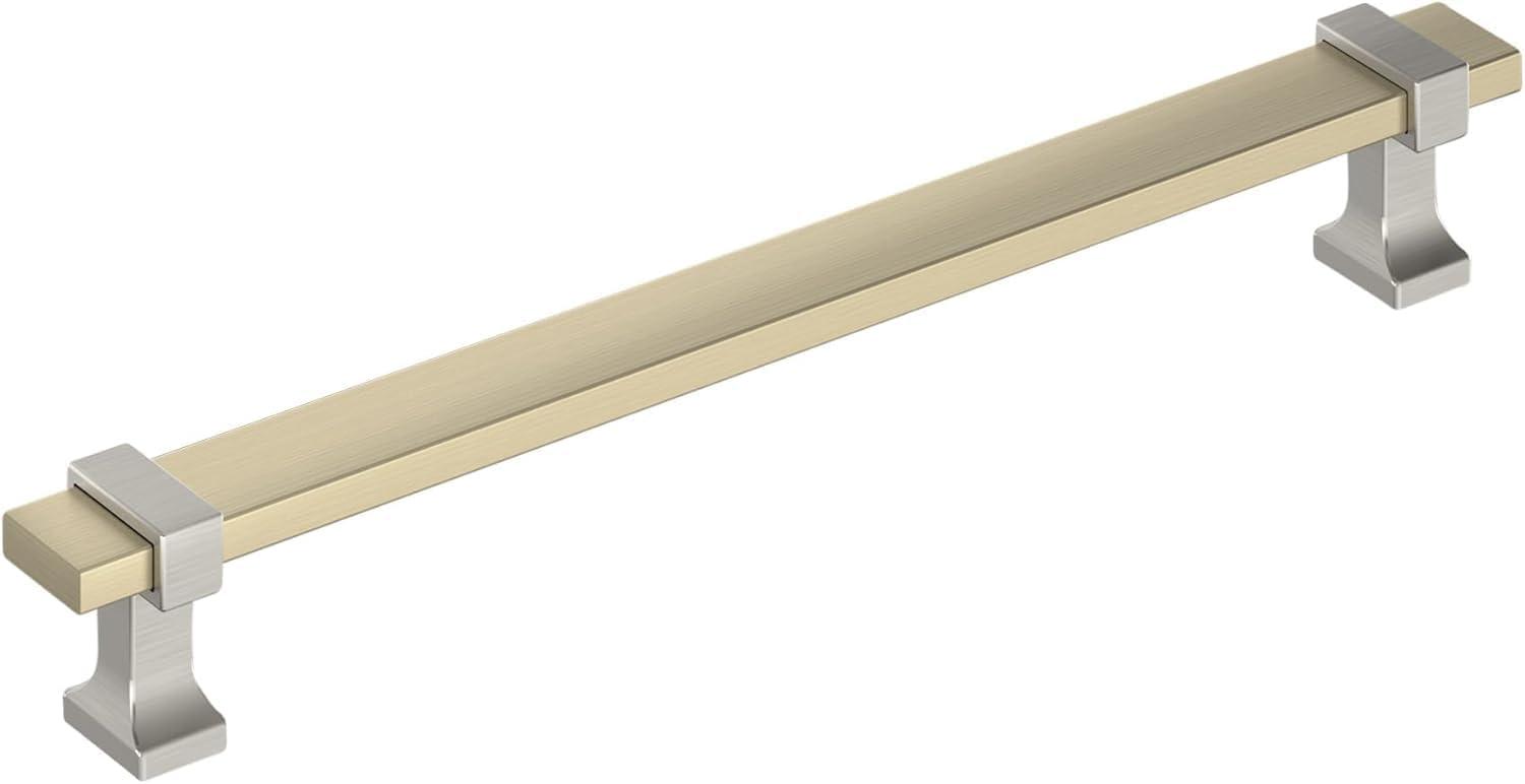 imageAmerock Cabinet Pull Brushed Matte BlackSatin Nickel 5116 inch 128 mm Center to Center Overton 1 Pack Drawer Pull Drawer Handle Cabinet HardwareGolden ChampagneSatin Nickel