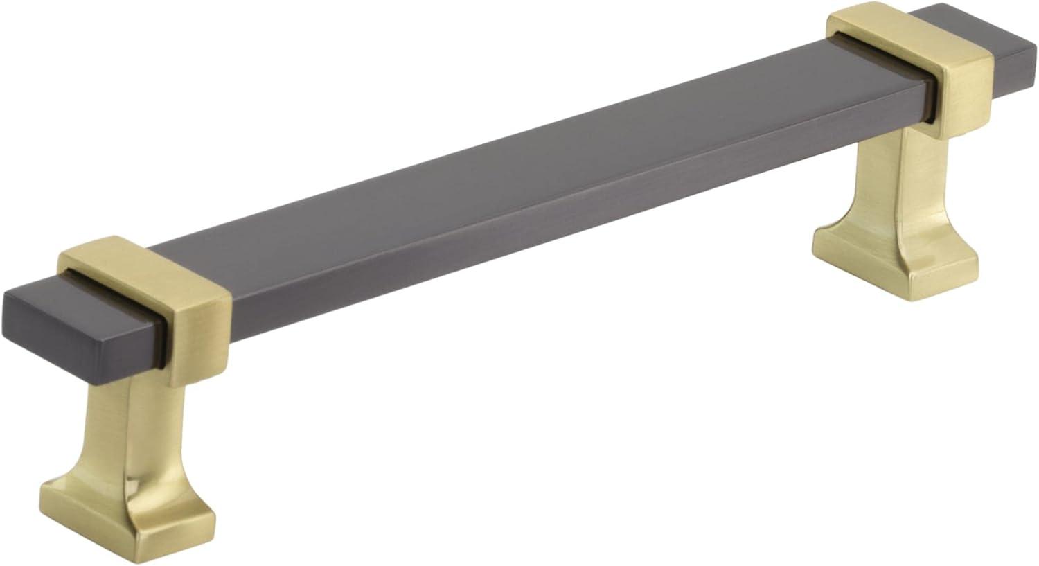 imageAmerock Cabinet Pull Brushed Matte BlackSatin Nickel 5116 inch 128 mm Center to Center Overton 1 Pack Drawer Pull Drawer Handle Cabinet HardwareBlack ChromeBrushed Gold