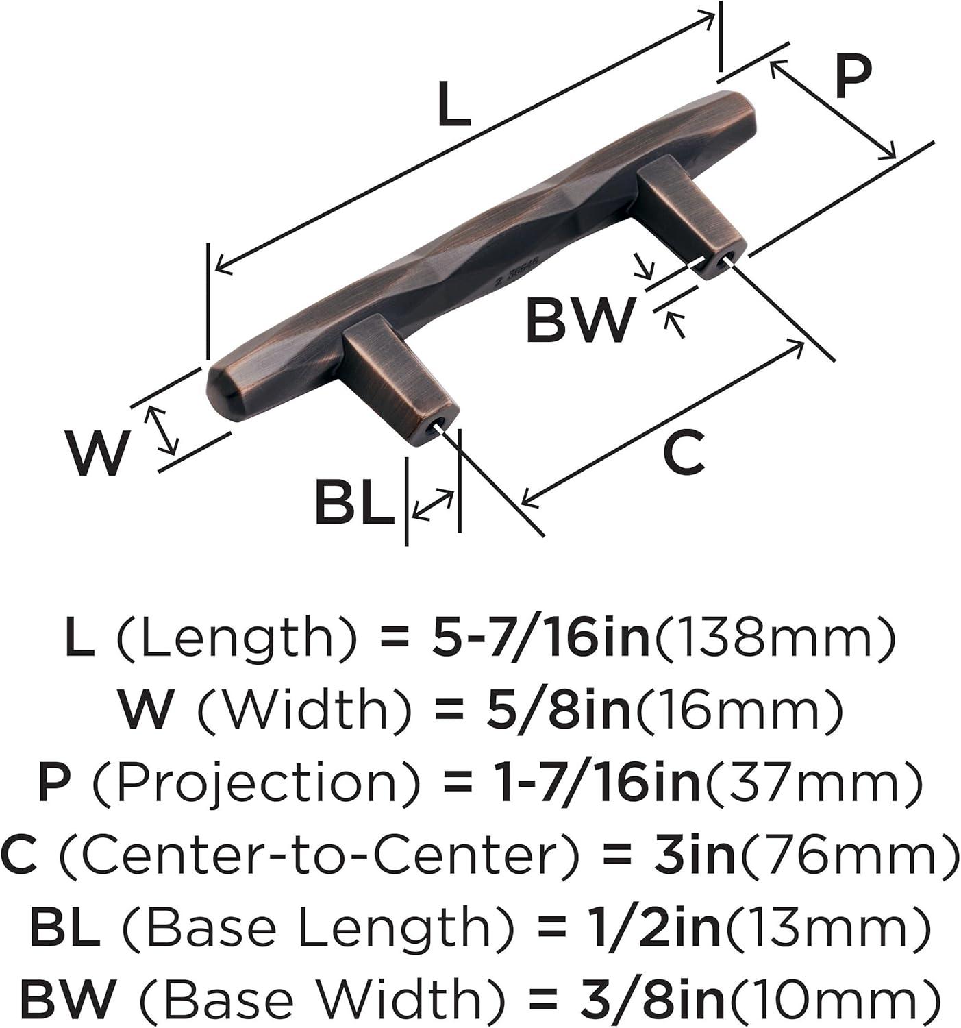 imageAmerock Cabinet Pull Champagne Bronze 5116 inch 128 mm Center to Center St Vincent 1 Pack Drawer Pull Drawer Handle Cabinet HardwareOil Rubbed Bronze