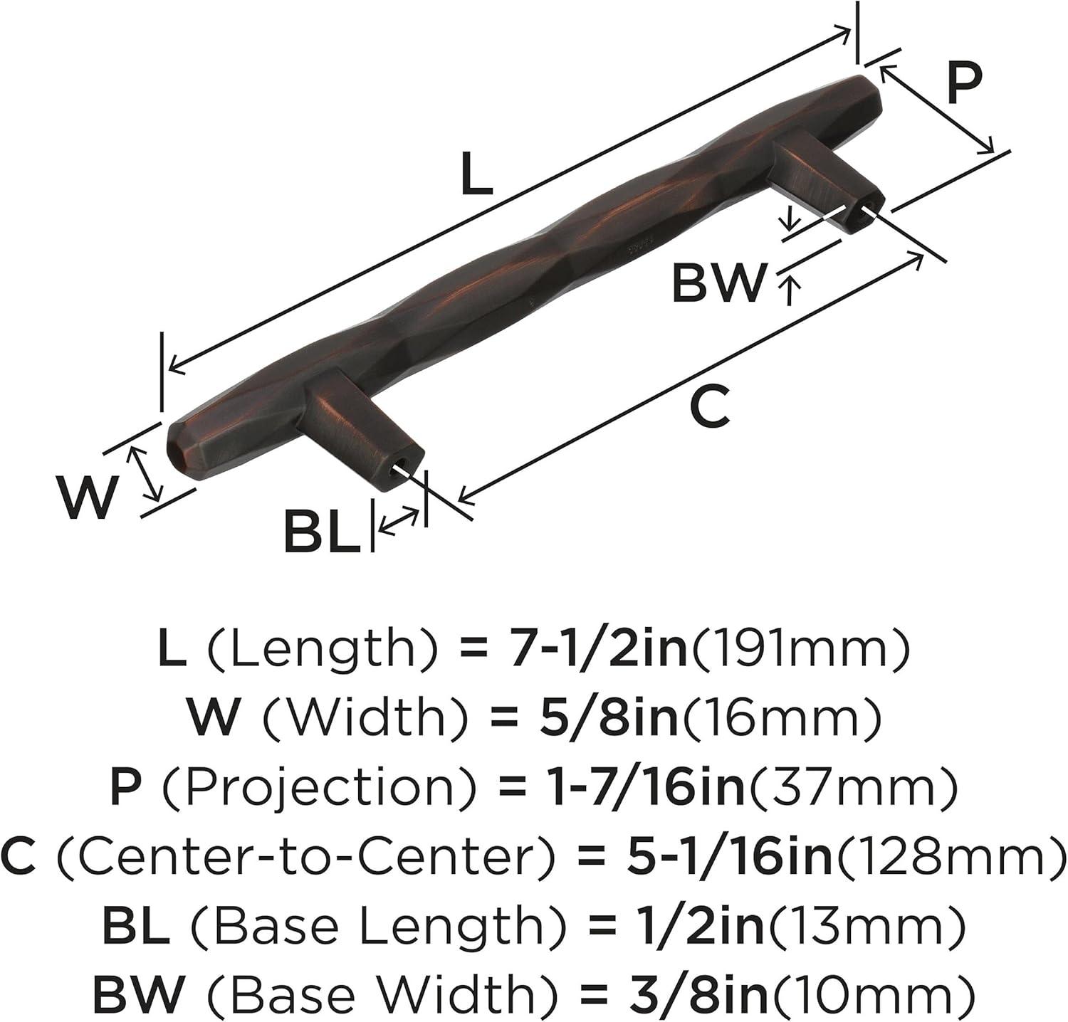imageAmerock Cabinet Pull Champagne Bronze 5116 inch 128 mm Center to Center St Vincent 1 Pack Drawer Pull Drawer Handle Cabinet HardwareOil Rubbed Bronze