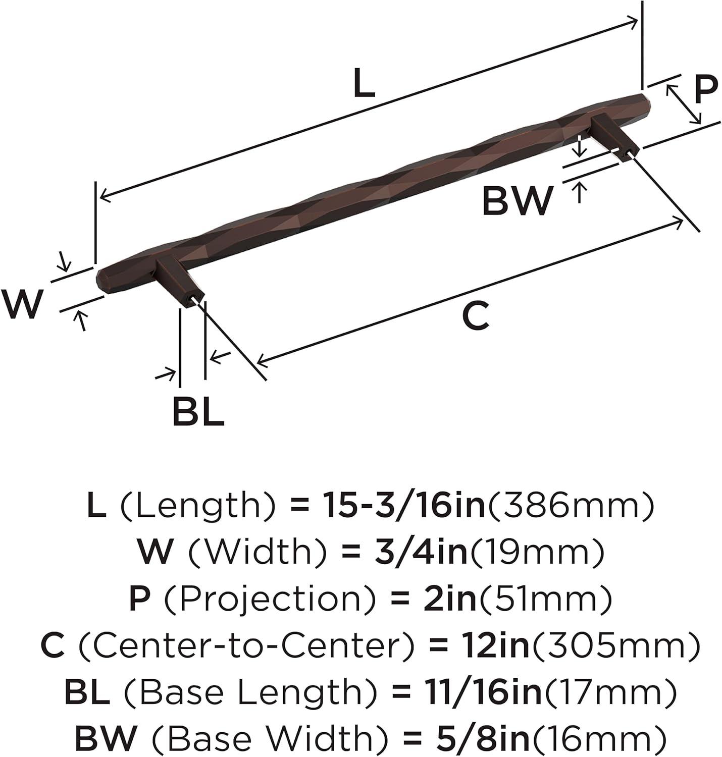 imageAmerock Cabinet Pull Champagne Bronze 5116 inch 128 mm Center to Center St Vincent 1 Pack Drawer Pull Drawer Handle Cabinet HardwareOil Rubbed Bronze