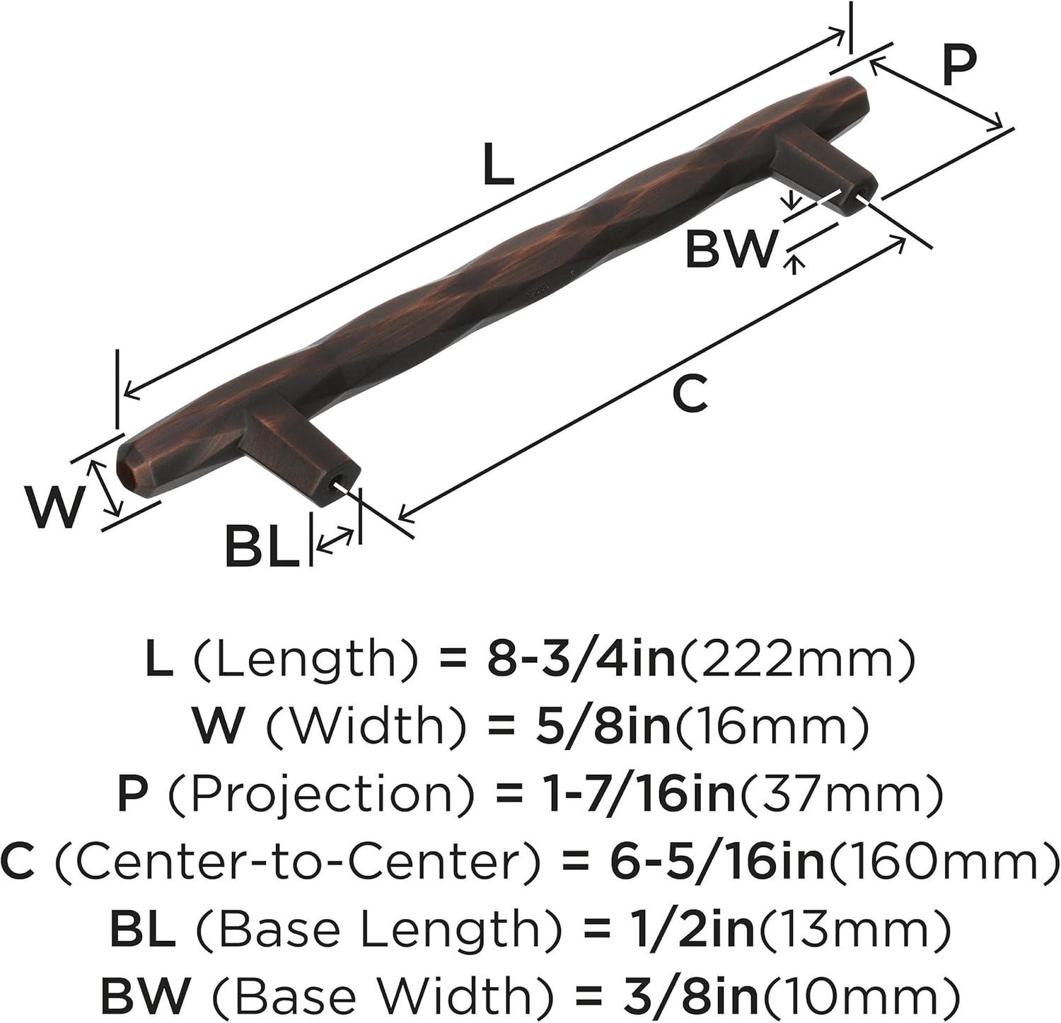 imageAmerock Cabinet Pull Champagne Bronze 5116 inch 128 mm Center to Center St Vincent 1 Pack Drawer Pull Drawer Handle Cabinet HardwareOil Rubbed Bronze