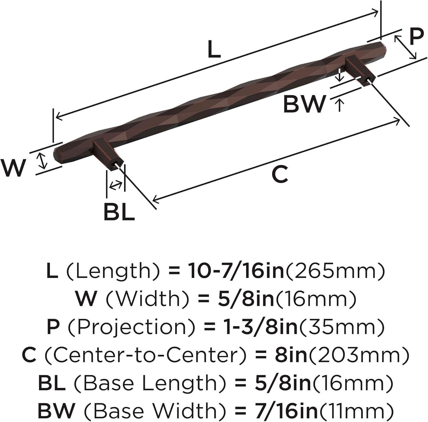 imageAmerock Cabinet Pull Champagne Bronze 5116 inch 128 mm Center to Center St Vincent 1 Pack Drawer Pull Drawer Handle Cabinet HardwareOil Rubbed Bronze