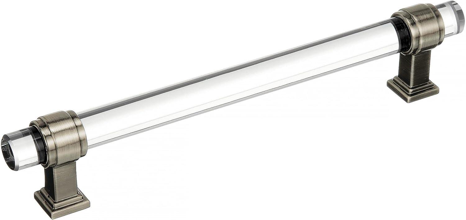 imageAmerock Cabinet Pull ClearGunmetal 6516 inch 160 mm Center to Center Glacio 1 Pack Drawer Pull Drawer Handle Cabinet HardwareClearGunmetal