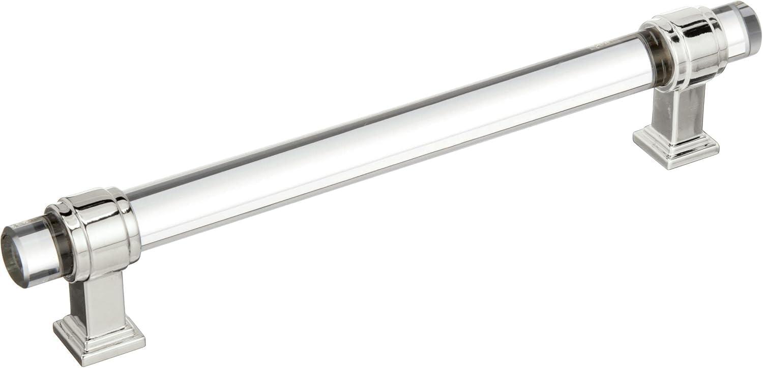 imageAmerock Cabinet Pull ClearPolished Chrome 5116 inch 128 mm Center to Center Glacio 1 Pack Drawer Pull Drawer Handle Cabinet HardwareClearPolished Nickel