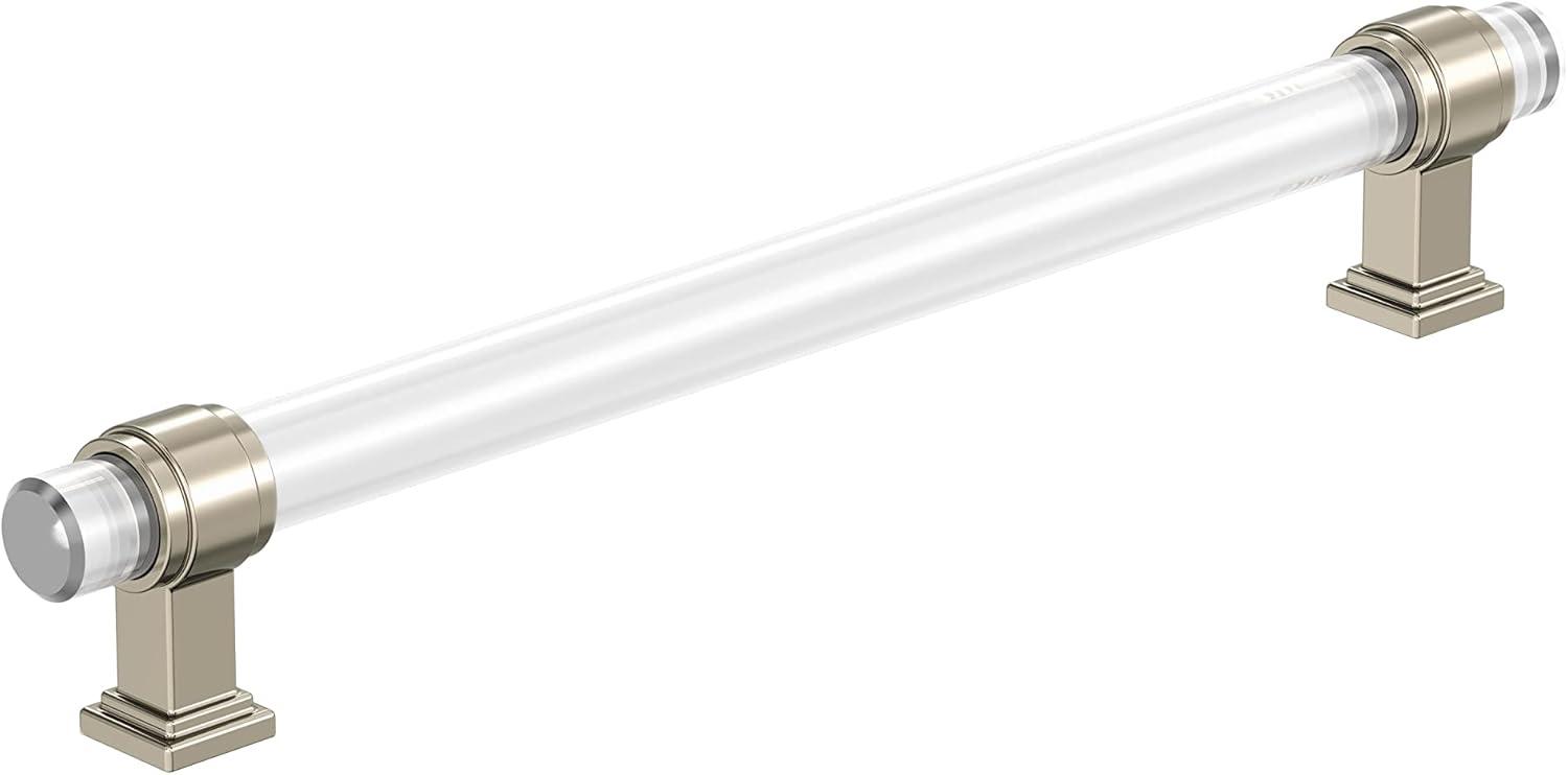 imageAmerock Cabinet Pull ClearPolished Chrome 5116 inch 128 mm Center to Center Glacio 1 Pack Drawer Pull Drawer Handle Cabinet HardwareClearPolished Nickel