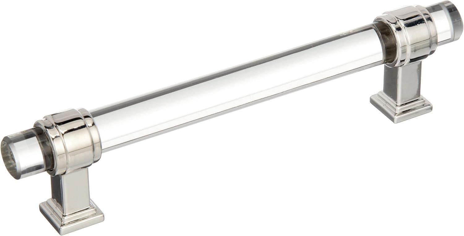 imageAmerock Cabinet Pull ClearPolished Chrome 5116 inch 128 mm Center to Center Glacio 1 Pack Drawer Pull Drawer Handle Cabinet HardwareClearPolished Nickel