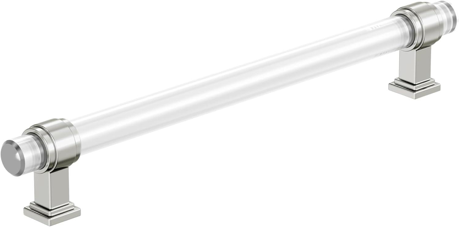 imageAmerock Cabinet Pull ClearPolished Chrome 5116 inch 128 mm Center to Center Glacio 1 Pack Drawer Pull Drawer Handle Cabinet HardwareClearPolished Chrome