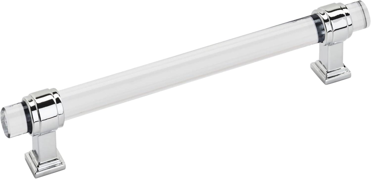 imageAmerock Cabinet Pull ClearPolished Chrome 5116 inch 128 mm Center to Center Glacio 1 Pack Drawer Pull Drawer Handle Cabinet HardwareClearPolished Chrome