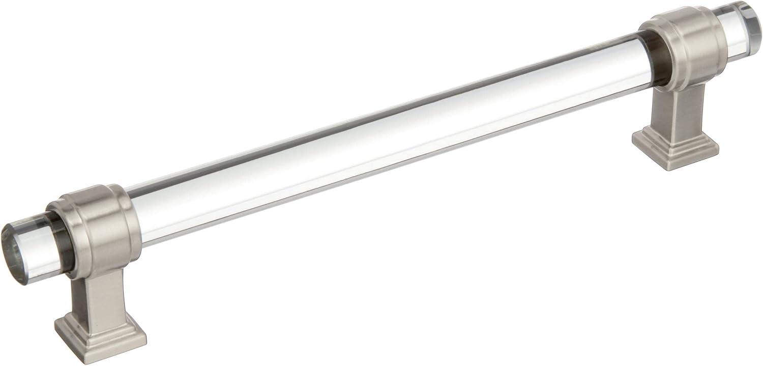 imageAmerock Cabinet Pull ClearPolished Chrome 5116 inch 128 mm Center to Center Glacio 1 Pack Drawer Pull Drawer Handle Cabinet HardwareClearSatin Nickel