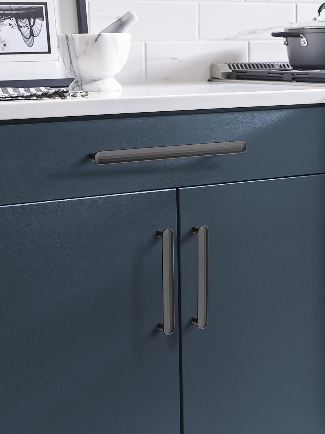 imageAmerock Cabinet Pull Golden Champagne 334 inch 96 mm Center to Center Concentric 1 Pack Drawer Pull Drawer Handle Cabinet HardwareMatte Black
