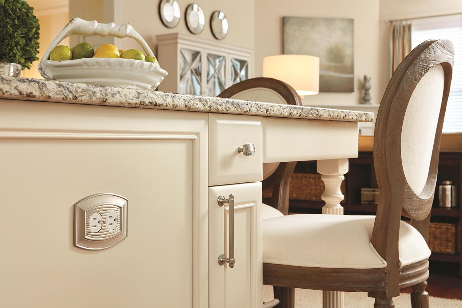 imageAmerock Cabinet Pull Golden Champagne 5116 inch 128 mm Center to Center Sea Grass 1 Pack Drawer Pull Drawer Handle Cabinet HardwareSatin Nickel