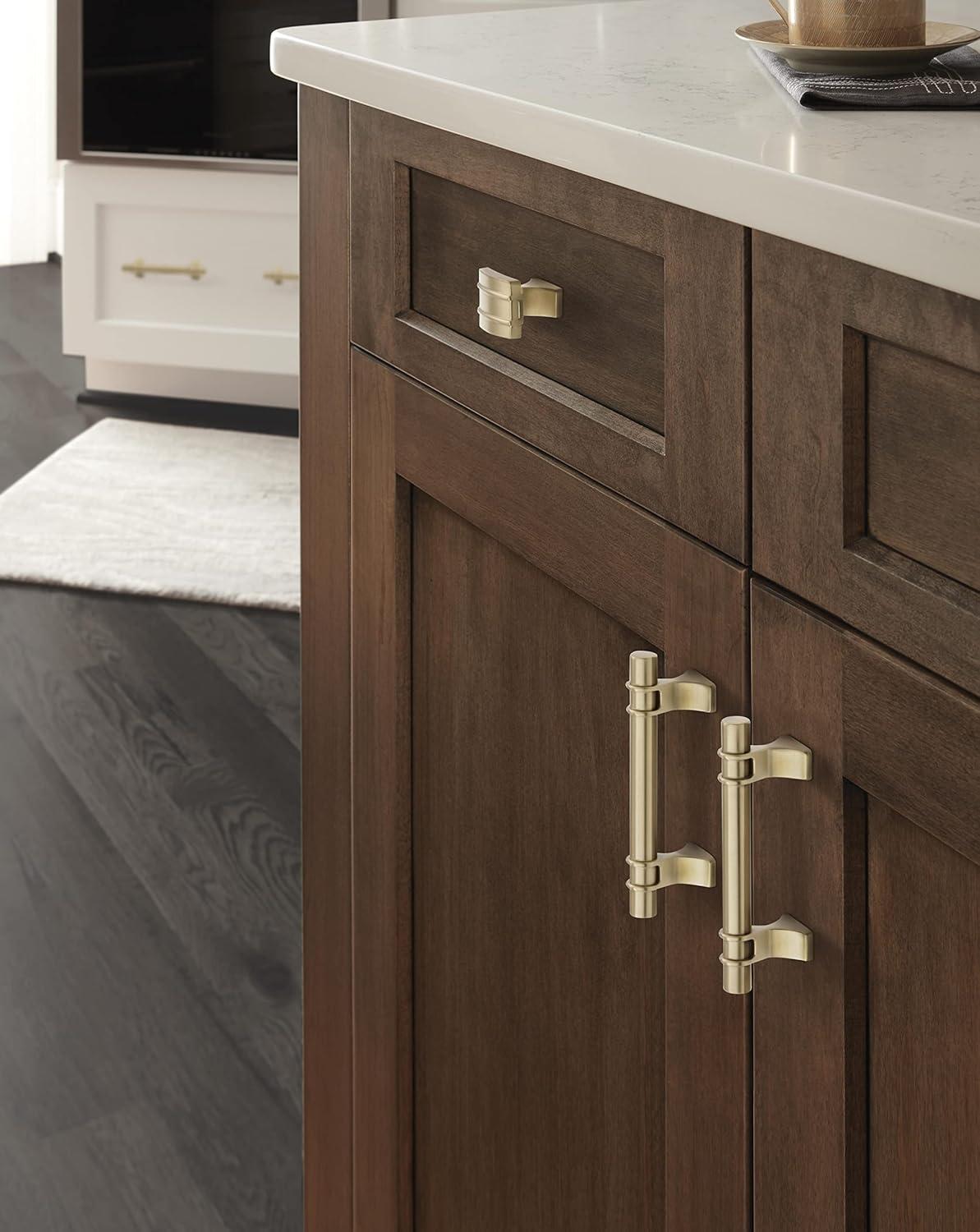 imageAmerock Cabinet Pull Golden Champagne 6516 inch 160 mm Center to Center Davenport 1 Pack Drawer Pull Drawer Handle Cabinet HardwareGolden Champagne
