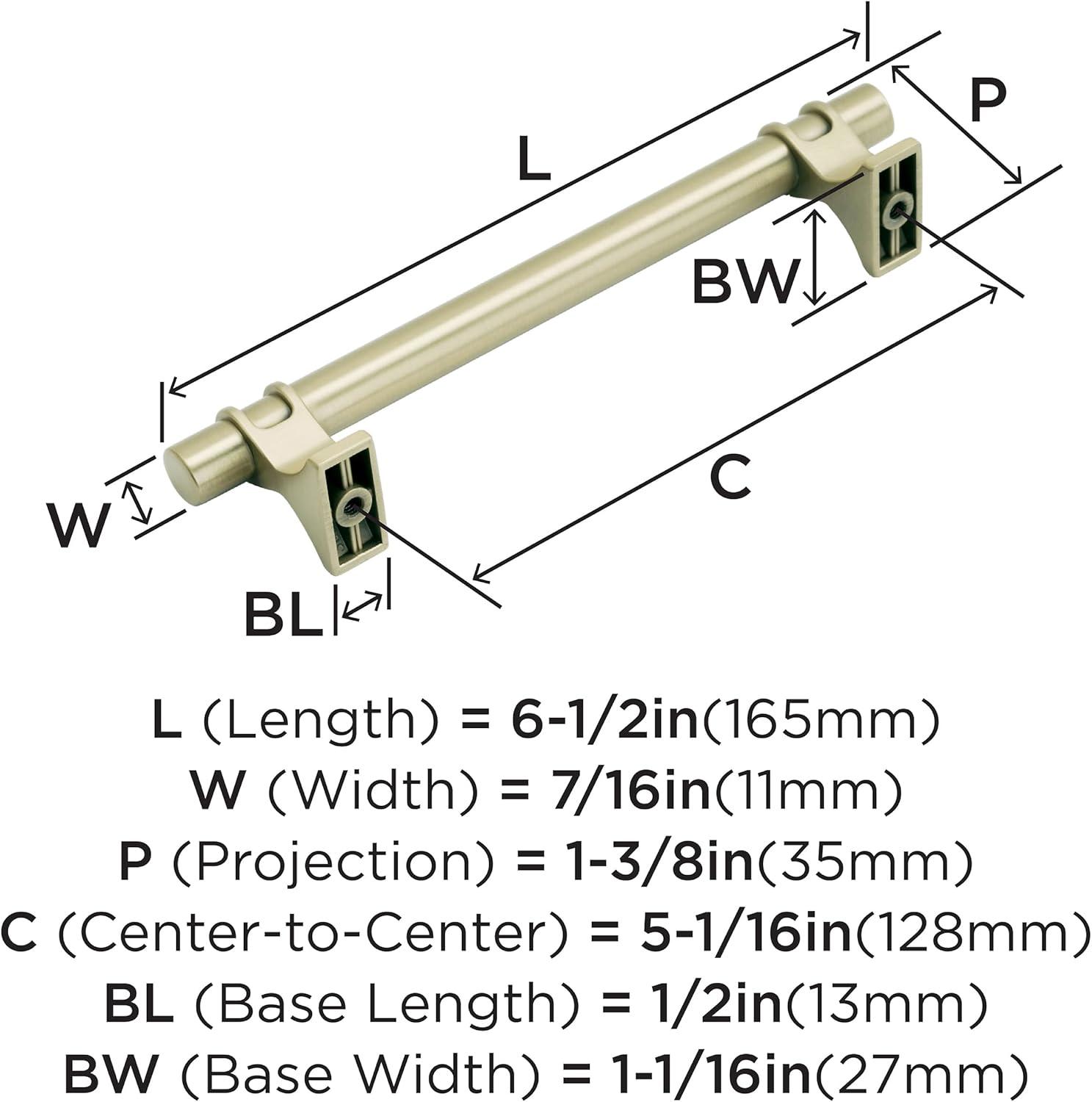 imageAmerock Cabinet Pull Golden Champagne 6516 inch 160 mm Center to Center Davenport 1 Pack Drawer Pull Drawer Handle Cabinet HardwareGolden Champagne