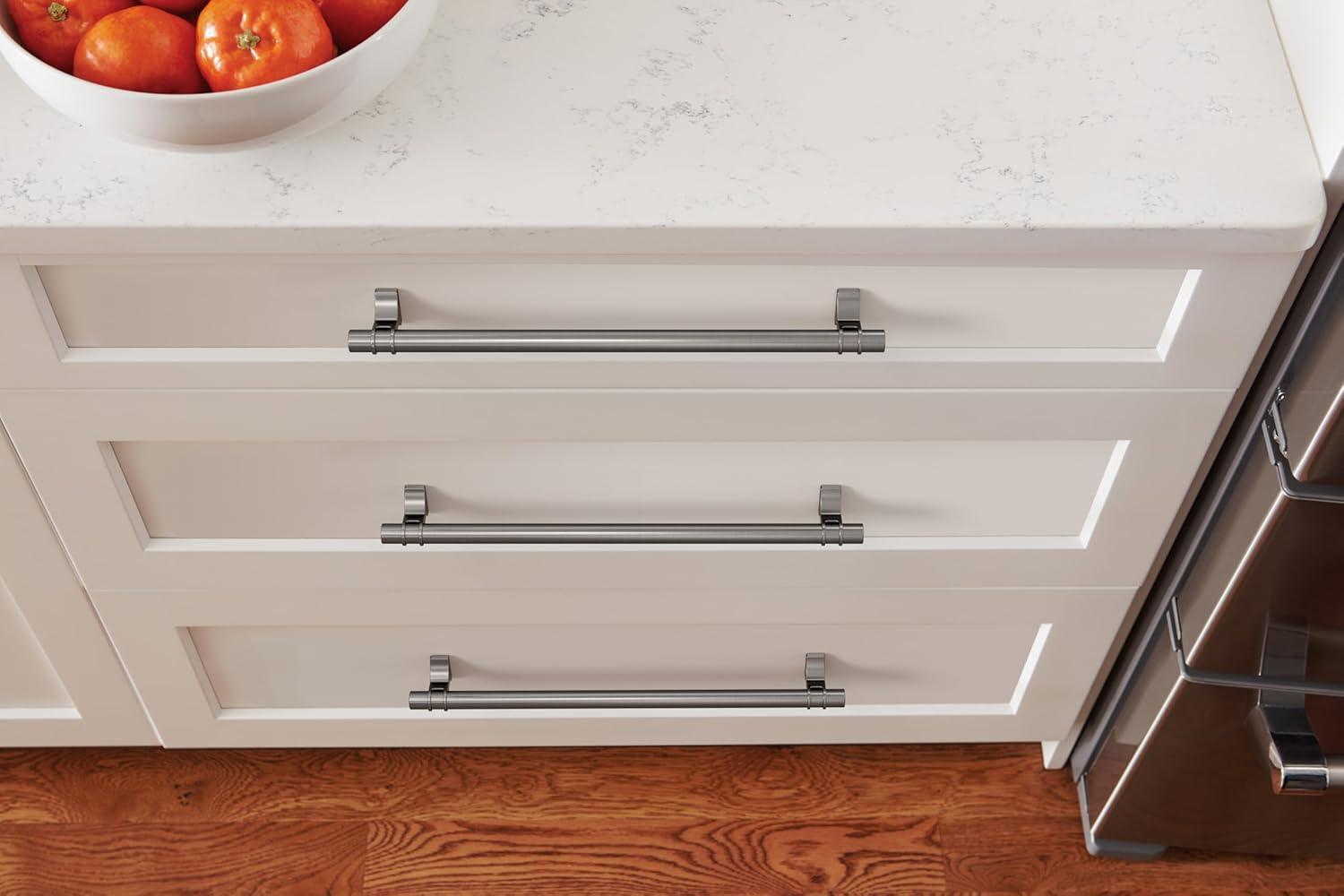 imageAmerock Cabinet Pull Golden Champagne 6516 inch 160 mm Center to Center Davenport 1 Pack Drawer Pull Drawer Handle Cabinet HardwareGunmetal