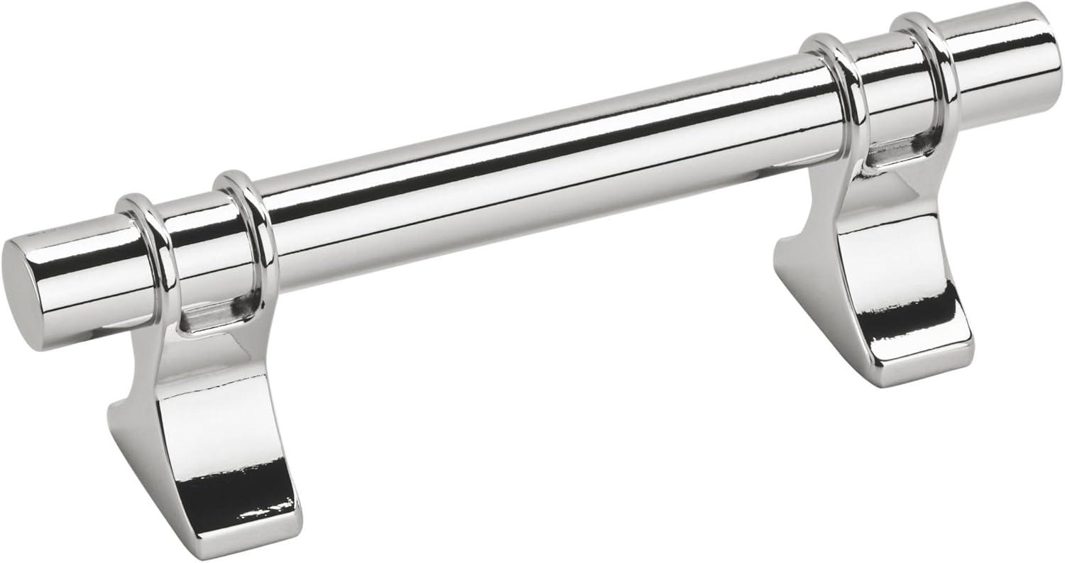 imageAmerock Cabinet Pull Golden Champagne 6516 inch 160 mm Center to Center Davenport 1 Pack Drawer Pull Drawer Handle Cabinet HardwarePolished Chrome