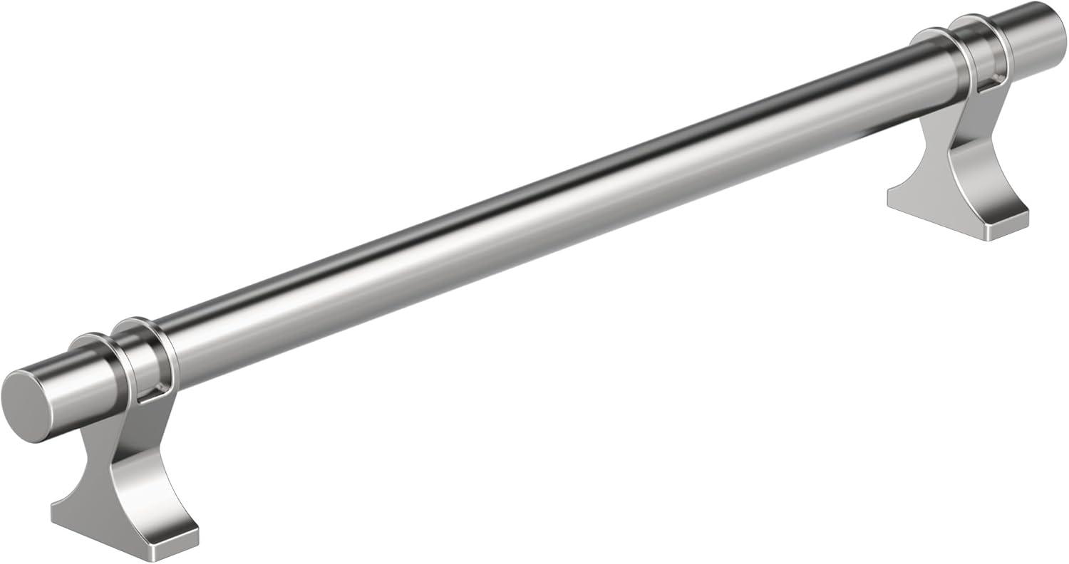 imageAmerock Cabinet Pull Golden Champagne 6516 inch 160 mm Center to Center Davenport 1 Pack Drawer Pull Drawer Handle Cabinet HardwarePolished Chrome