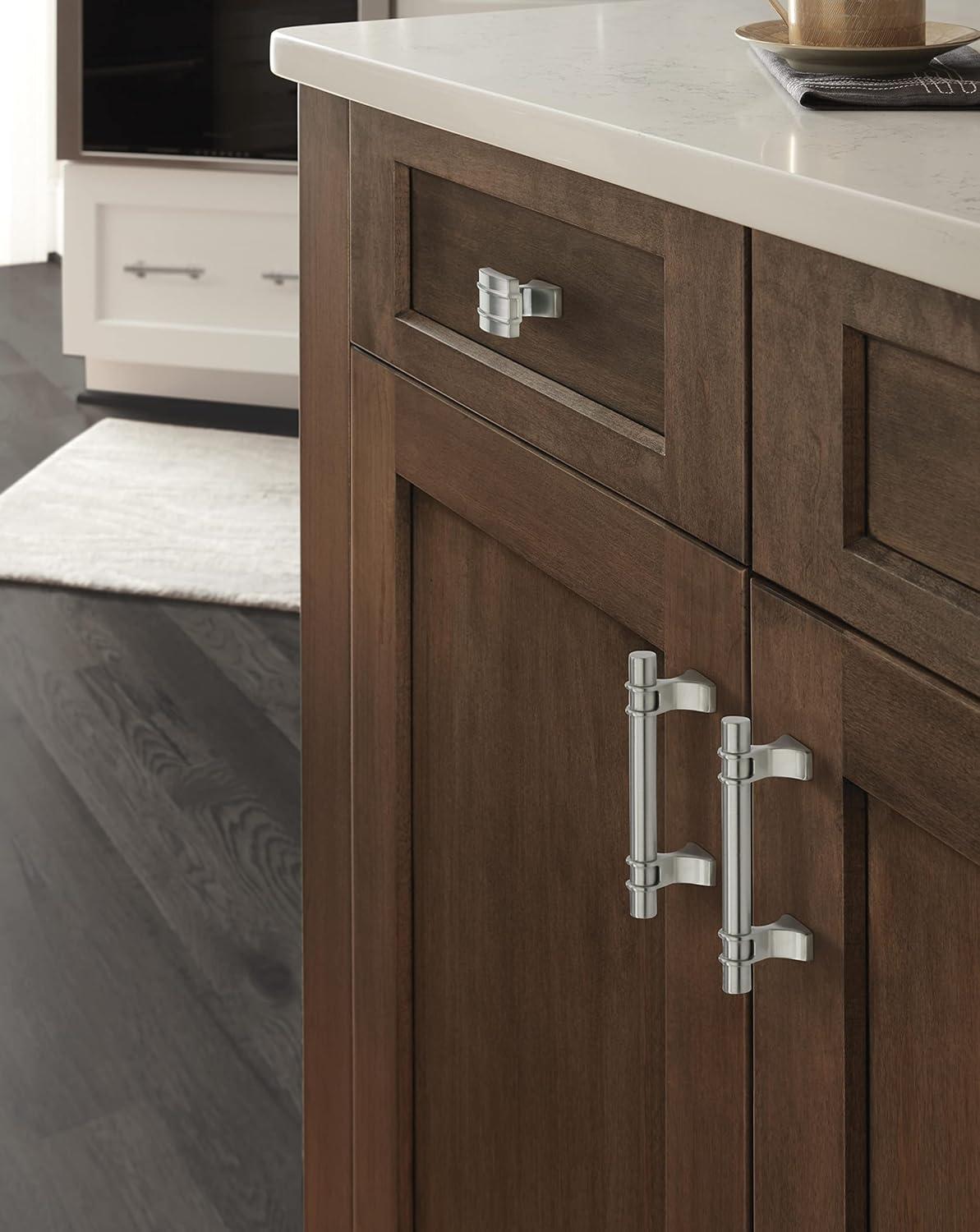 imageAmerock Cabinet Pull Golden Champagne 6516 inch 160 mm Center to Center Davenport 1 Pack Drawer Pull Drawer Handle Cabinet HardwareSatin Nickel
