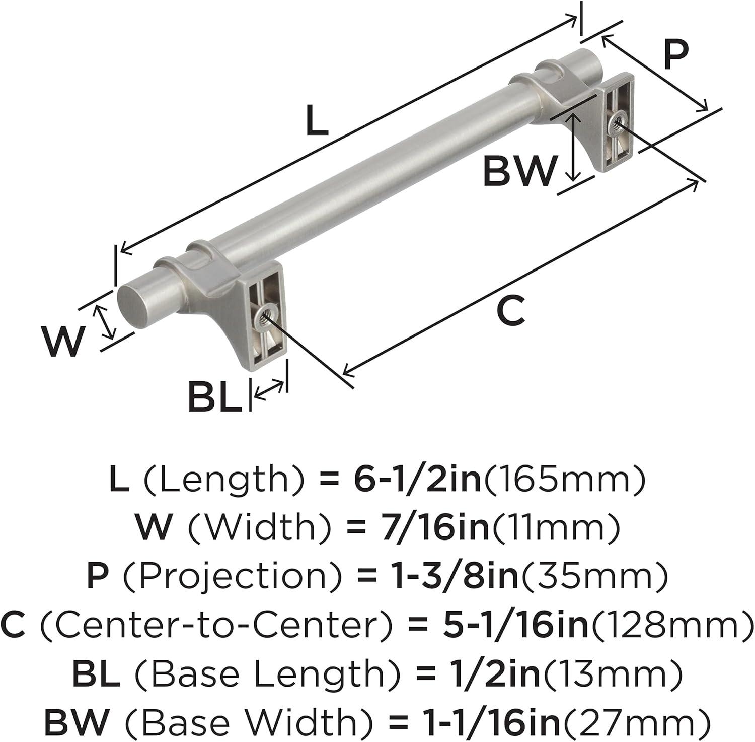 imageAmerock Cabinet Pull Golden Champagne 6516 inch 160 mm Center to Center Davenport 1 Pack Drawer Pull Drawer Handle Cabinet HardwareSatin Nickel