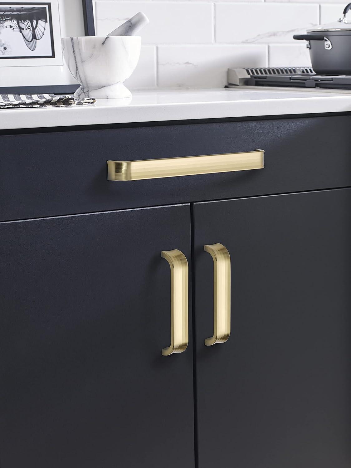 imageAmerock Cabinet Pull Golden Champagne 7916 inch 192 mm Center to Center Concentric 1 Pack Drawer Pull Drawer Handle Cabinet HardwareGolden Champagne