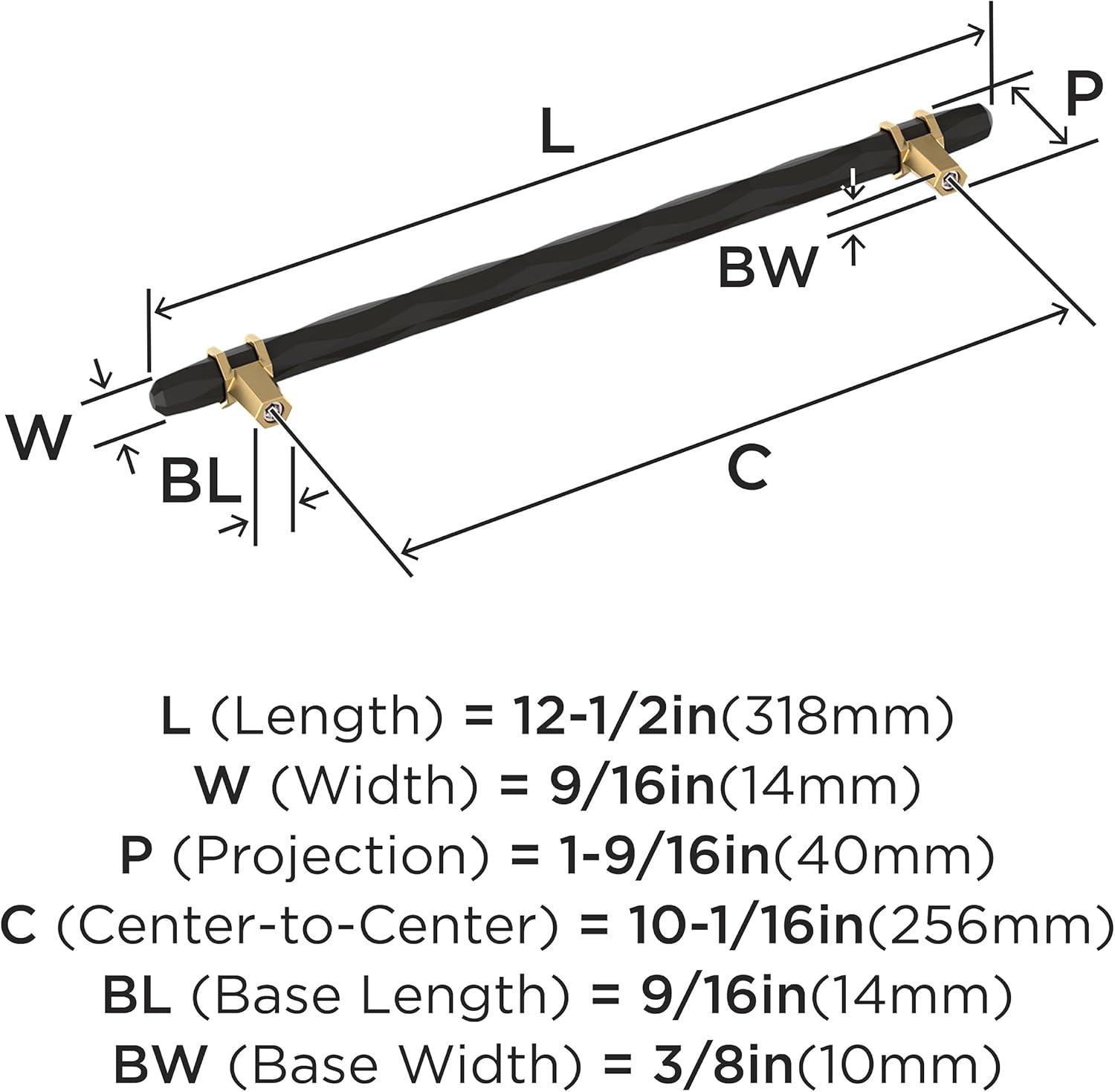 imageAmerock Cabinet Pull Golden ChampagneBlack Chrome 334 inch 96 mm CentertoCenter London 1 Pack Drawer Pull Drawer Handle Cabinet HardwareBlack BronzeChampagne Bronze
