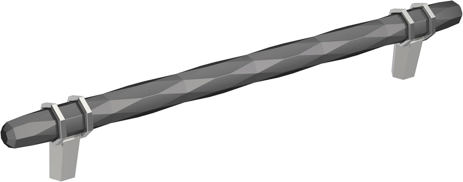 imageAmerock Cabinet Pull Golden ChampagneBlack Chrome 334 inch 96 mm CentertoCenter London 1 Pack Drawer Pull Drawer Handle Cabinet HardwareBlack ChromePolished Chrome