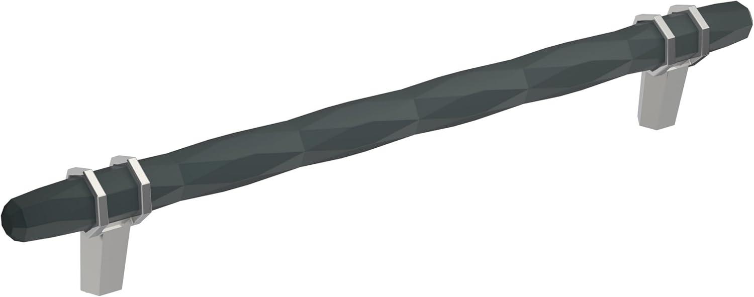 imageAmerock Cabinet Pull Golden ChampagneBlack Chrome 334 inch 96 mm CentertoCenter London 1 Pack Drawer Pull Drawer Handle Cabinet HardwareBlack BronzePolished Chrome