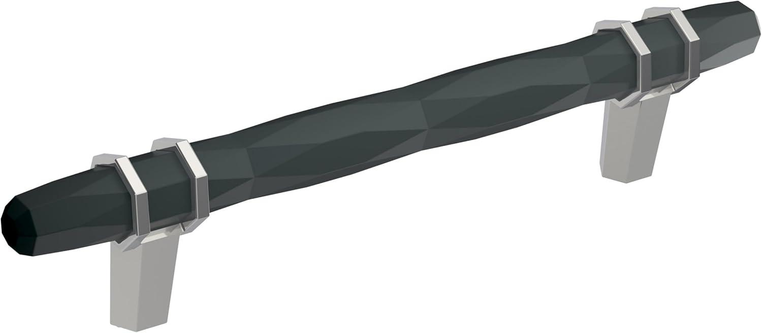 imageAmerock Cabinet Pull Golden ChampagneBlack Chrome 334 inch 96 mm CentertoCenter London 1 Pack Drawer Pull Drawer Handle Cabinet HardwareBlack BronzePolished Chrome