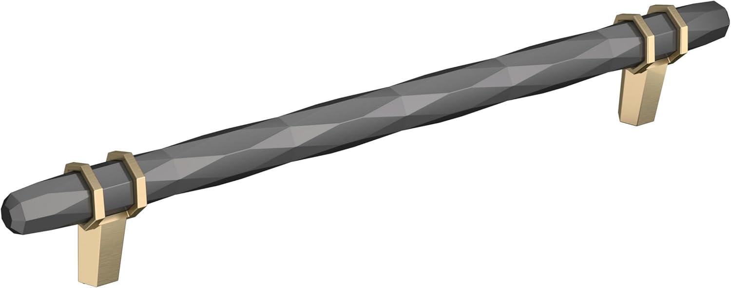 imageAmerock Cabinet Pull Golden ChampagneBlack Chrome 334 inch 96 mm CentertoCenter London 1 Pack Drawer Pull Drawer Handle Cabinet HardwareBlack ChromeGolden Champagne