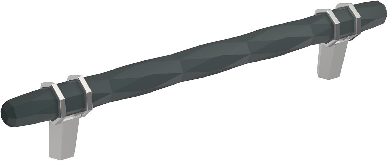 imageAmerock Cabinet Pull Golden ChampagneBlack Chrome 334 inch 96 mm CentertoCenter London 1 Pack Drawer Pull Drawer Handle Cabinet HardwareBlack BronzePolished Chrome