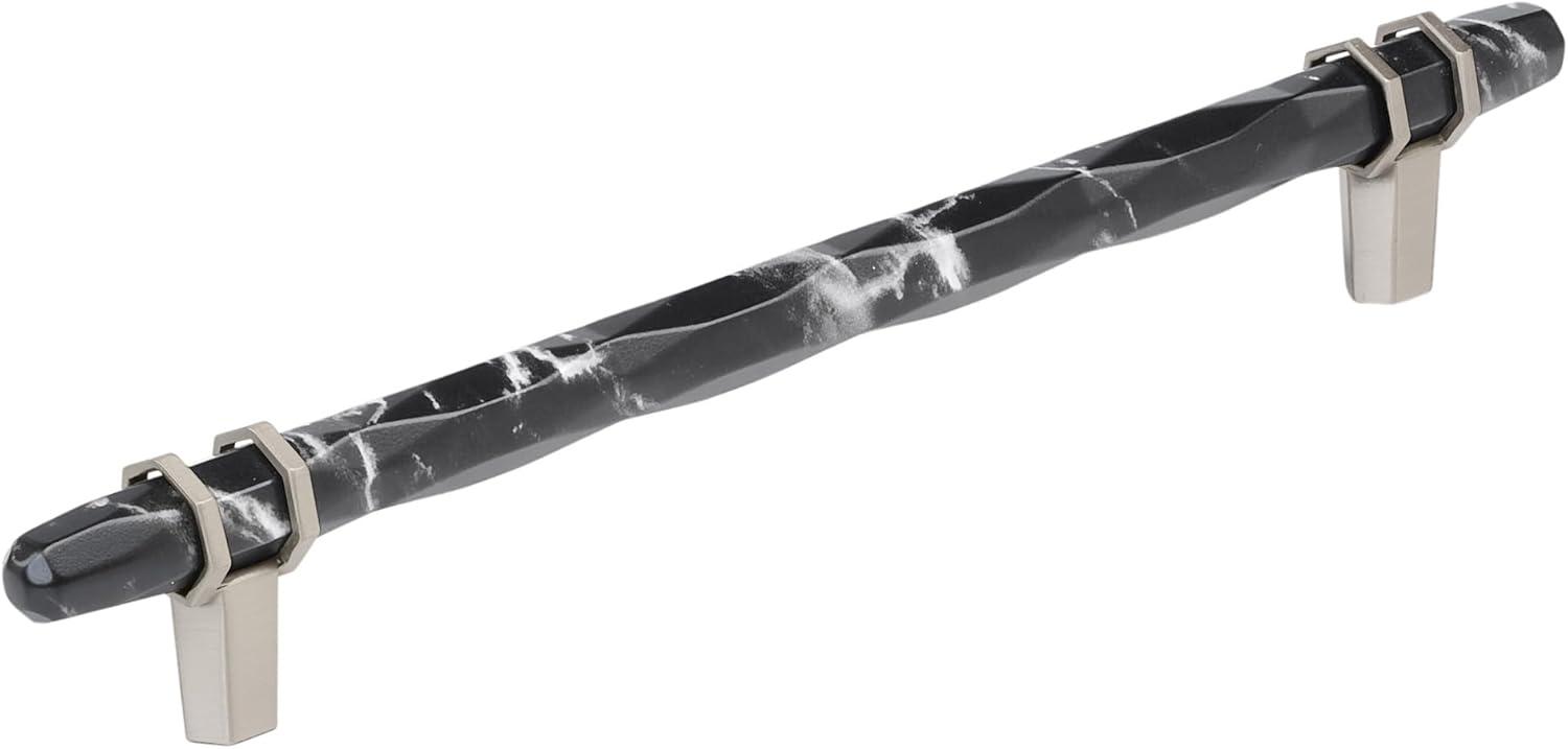 imageAmerock Cabinet Pull Marble WhiteGolden Champagne 5116 inch 128 mm Center to Center Carrione 1 Pack Drawer Pull Drawer Handle Cabinet Hardware ZincMarble BlackSatin Nickel