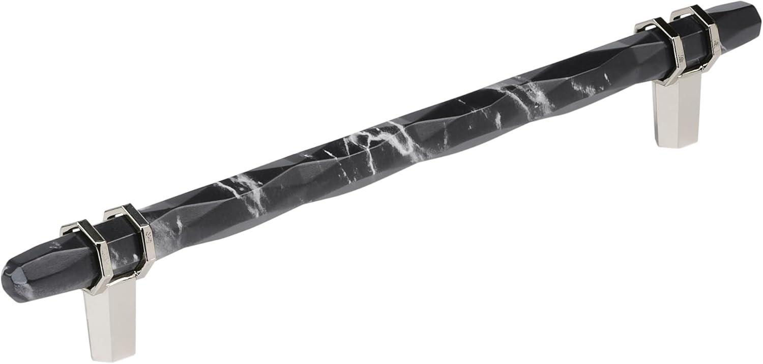 imageAmerock Cabinet Pull Marble WhiteGolden Champagne 5116 inch 128 mm Center to Center Carrione 1 Pack Drawer Pull Drawer Handle Cabinet Hardware ZincMarble BlackPolished Nickel