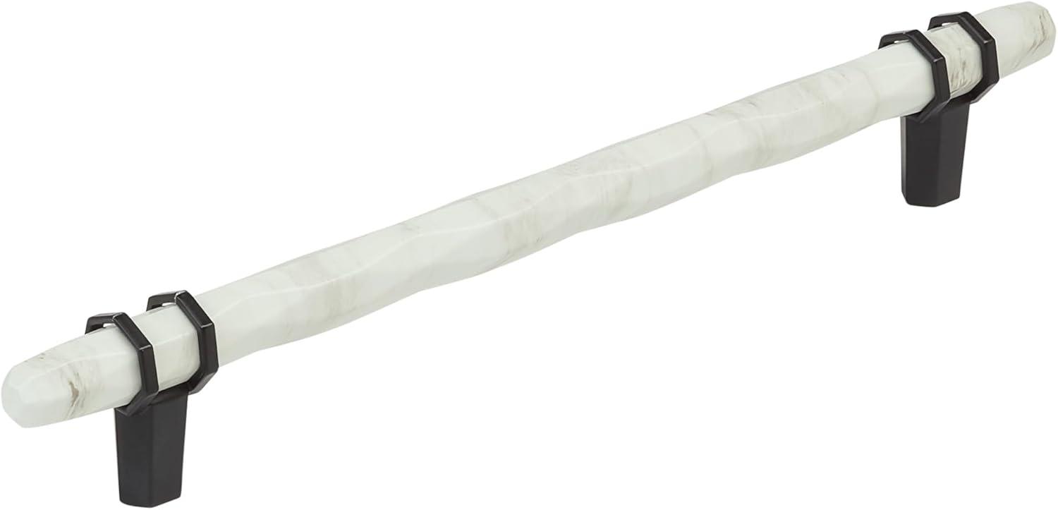 imageAmerock Cabinet Pull Marble WhiteGolden Champagne 5116 inch 128 mm Center to Center Carrione 1 Pack Drawer Pull Drawer Handle Cabinet Hardware ZincMarble WhiteBlack Bronze