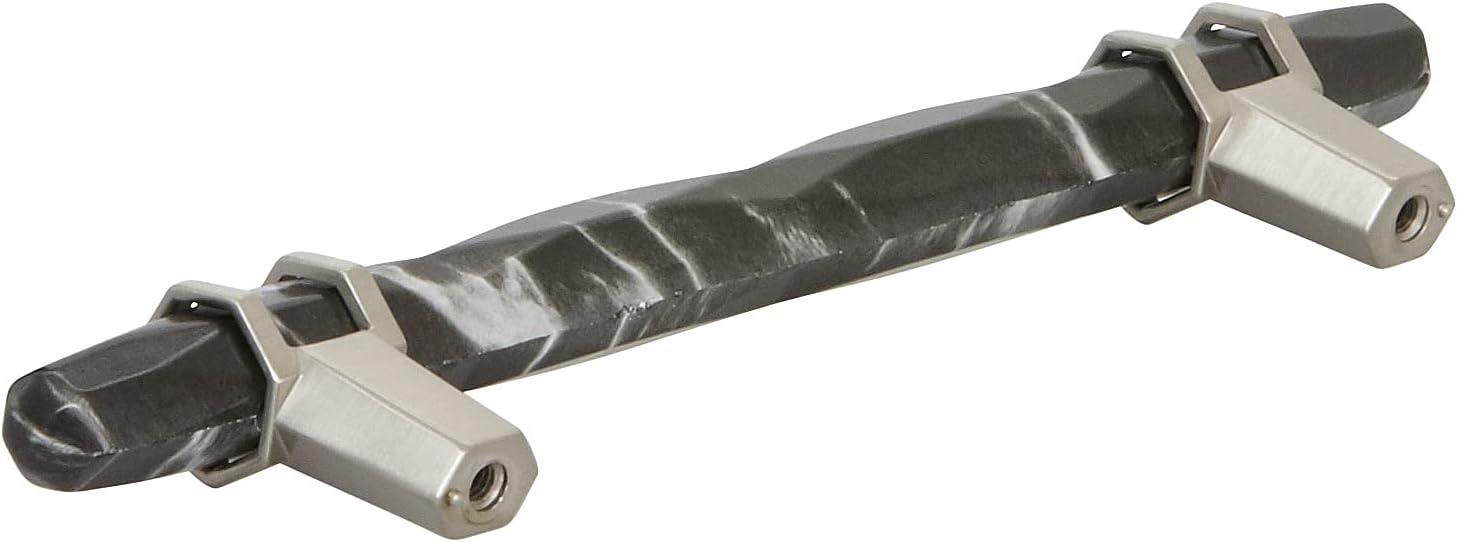 imageAmerock Cabinet Pull Marble WhiteGolden Champagne 5116 inch 128 mm Center to Center Carrione 1 Pack Drawer Pull Drawer Handle Cabinet Hardware ZincMarble BlackSatin Nickel
