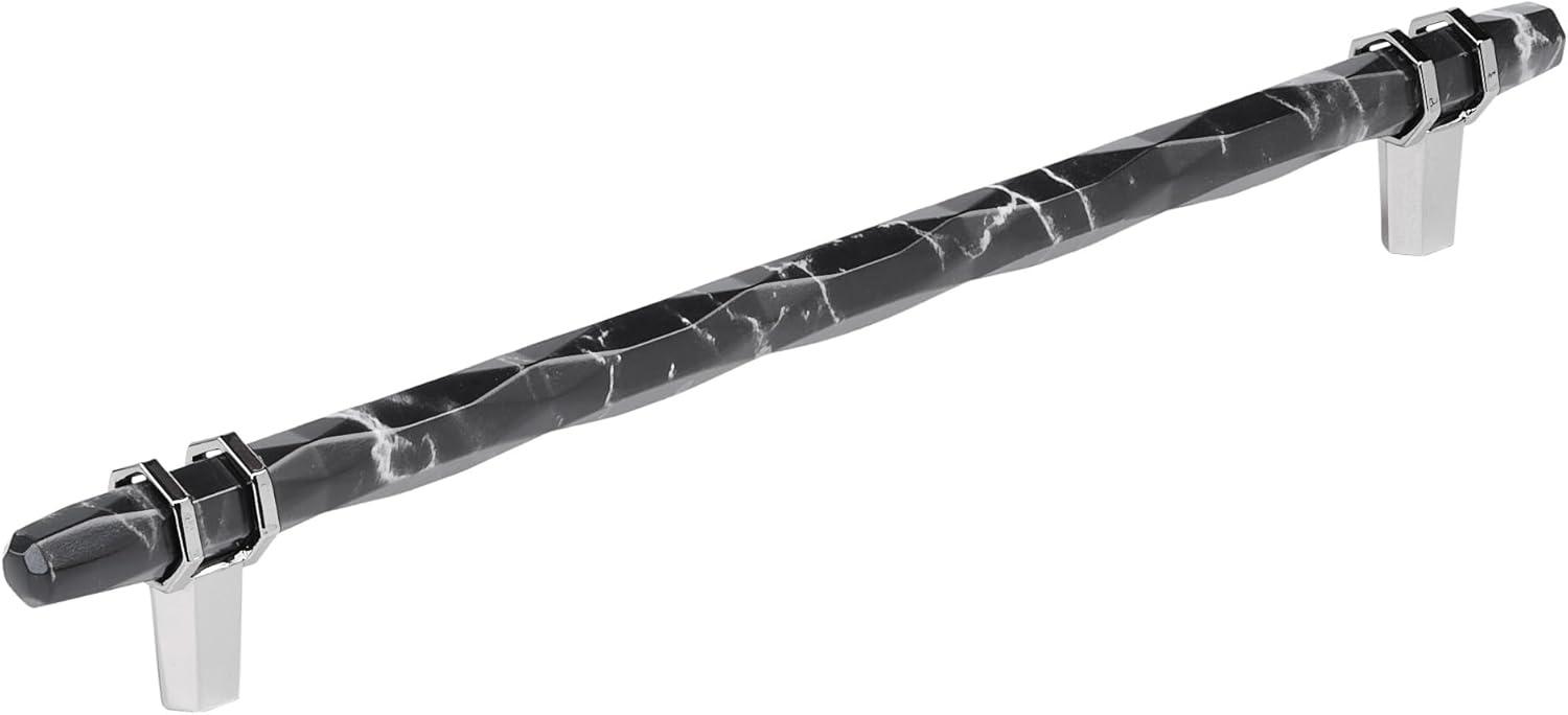 imageAmerock Cabinet Pull Marble WhiteGolden Champagne 5116 inch 128 mm Center to Center Carrione 1 Pack Drawer Pull Drawer Handle Cabinet Hardware ZincMarble BlackPolished Chrome