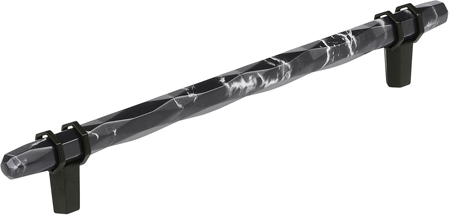 imageAmerock Cabinet Pull Marble WhiteGolden Champagne 5116 inch 128 mm Center to Center Carrione 1 Pack Drawer Pull Drawer Handle Cabinet Hardware ZincMarble BlackBlack Bronze