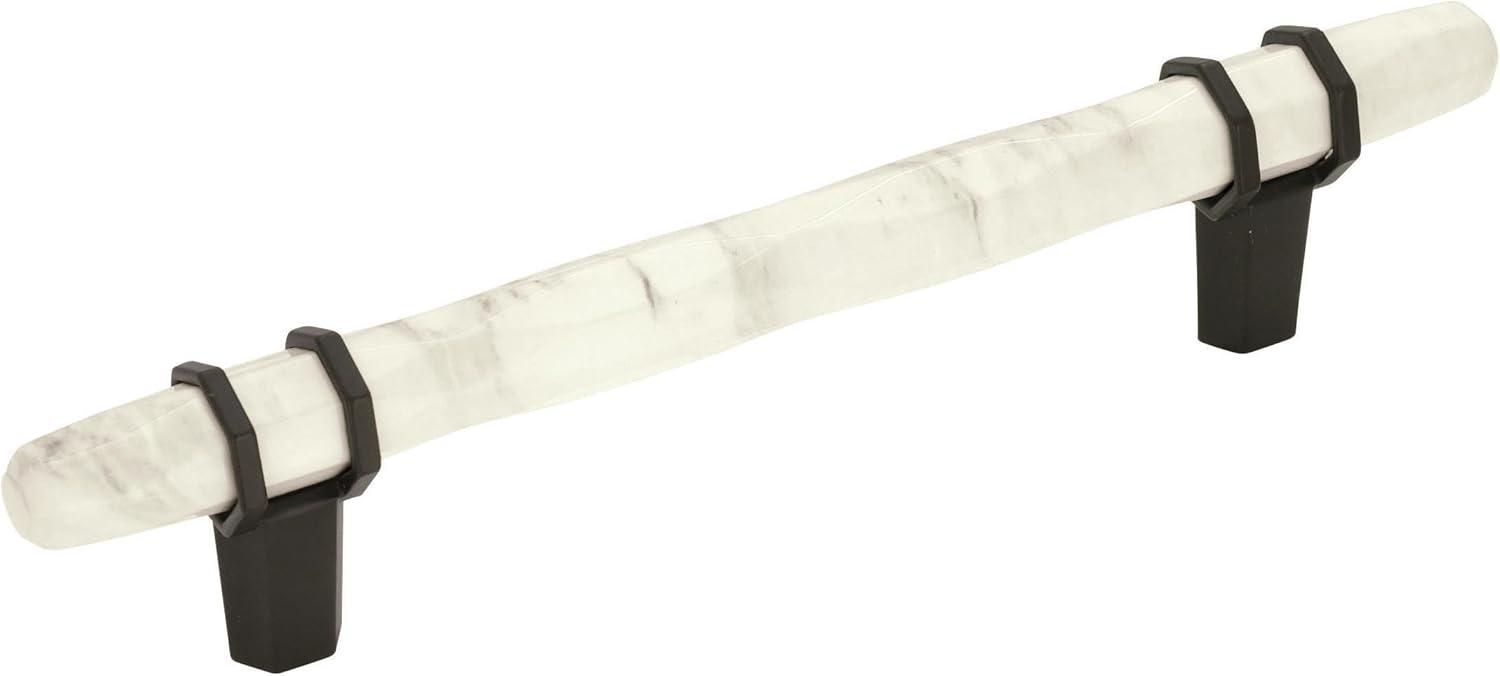 imageAmerock Cabinet Pull Marble WhiteGolden Champagne 5116 inch 128 mm Center to Center Carrione 1 Pack Drawer Pull Drawer Handle Cabinet Hardware ZincMarble WhiteBlack Bronze