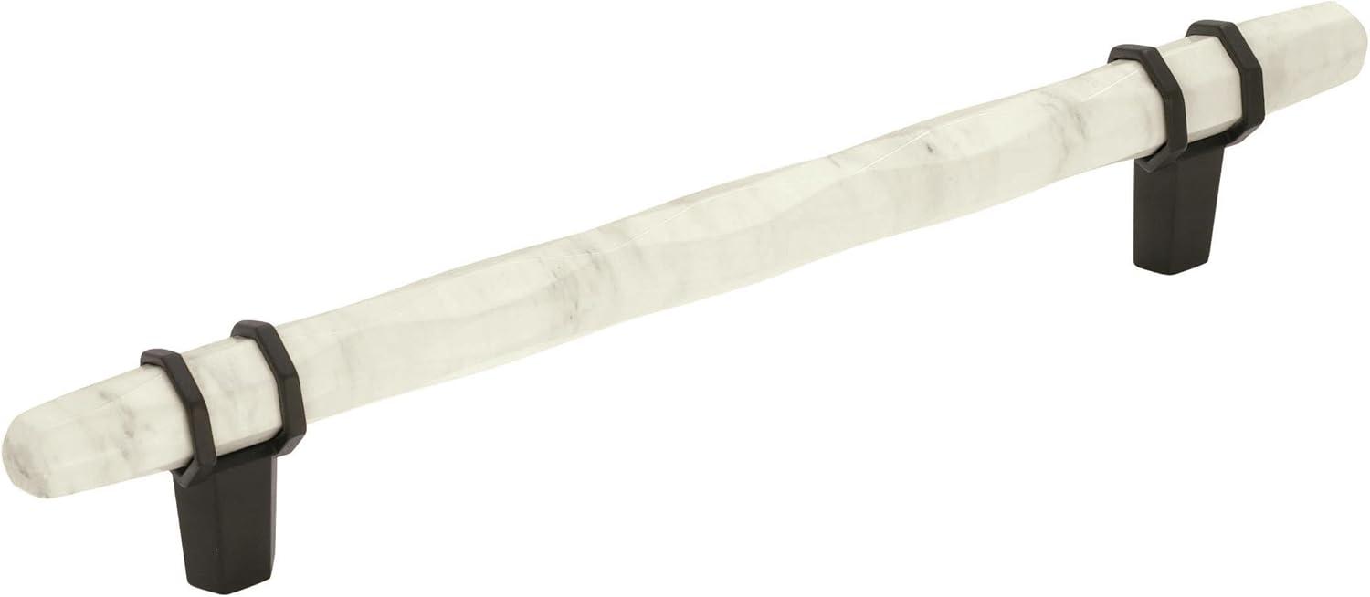 imageAmerock Cabinet Pull Marble WhiteGolden Champagne 5116 inch 128 mm Center to Center Carrione 1 Pack Drawer Pull Drawer Handle Cabinet Hardware ZincMarble WhiteBlack Bronze