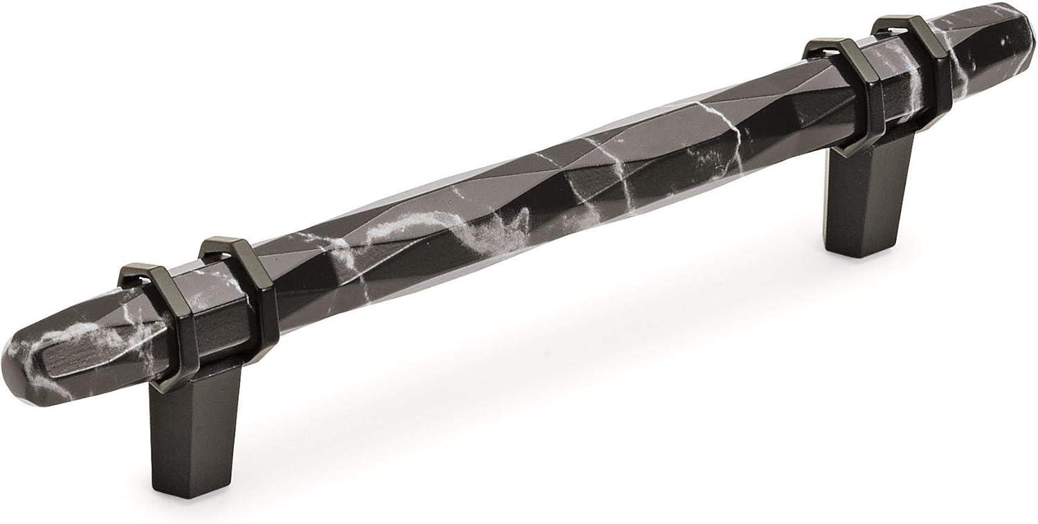 imageAmerock Cabinet Pull Marble WhiteGolden Champagne 5116 inch 128 mm Center to Center Carrione 1 Pack Drawer Pull Drawer Handle Cabinet Hardware ZincMarble BlackBlack Bronze