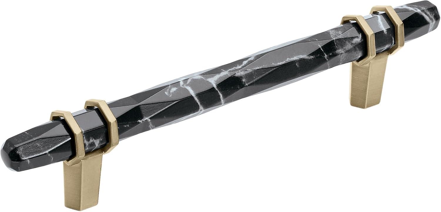 imageAmerock Cabinet Pull Marble WhiteGolden Champagne 5116 inch 128 mm Center to Center Carrione 1 Pack Drawer Pull Drawer Handle Cabinet Hardware ZincMarble BlackGolden Champagne