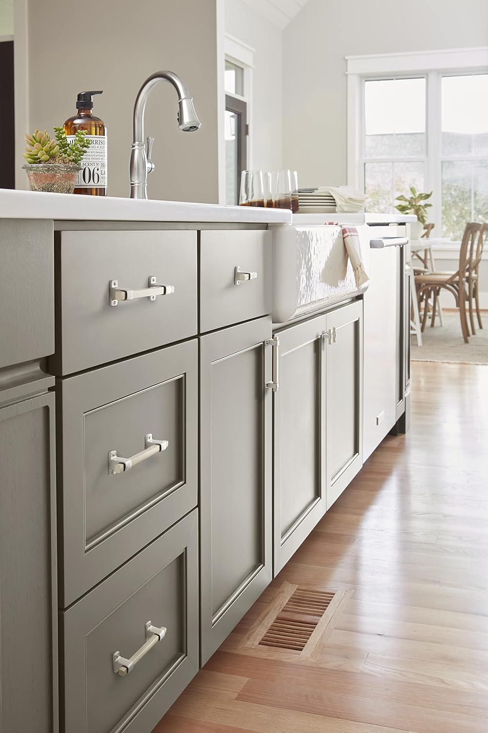 imageAmerock Cabinet Pull Matte Black 10116 inch 256 mm CentertoCenter Rockwell 1 Pack Drawer Pull Drawer Handle Cabinet HardwareSilver Champagne