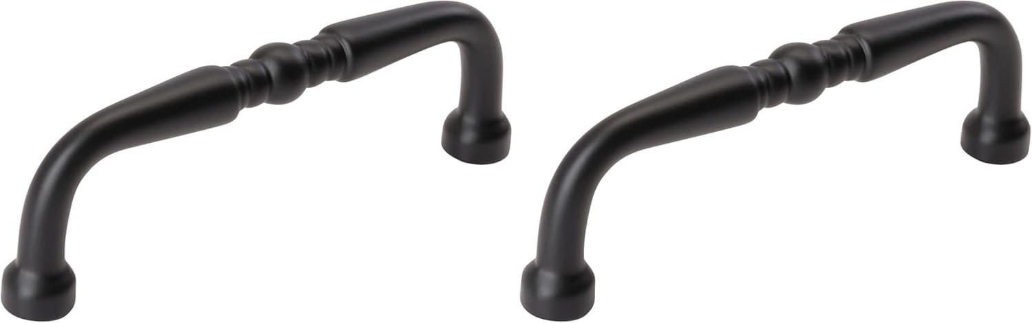 imageAmerock Cabinet Pull Matte Black 3 inch 76 mm Center to Center Everyday Heritage 1 Pack Drawer Pull Drawer Handle Cabinet HardwareMatte Black
