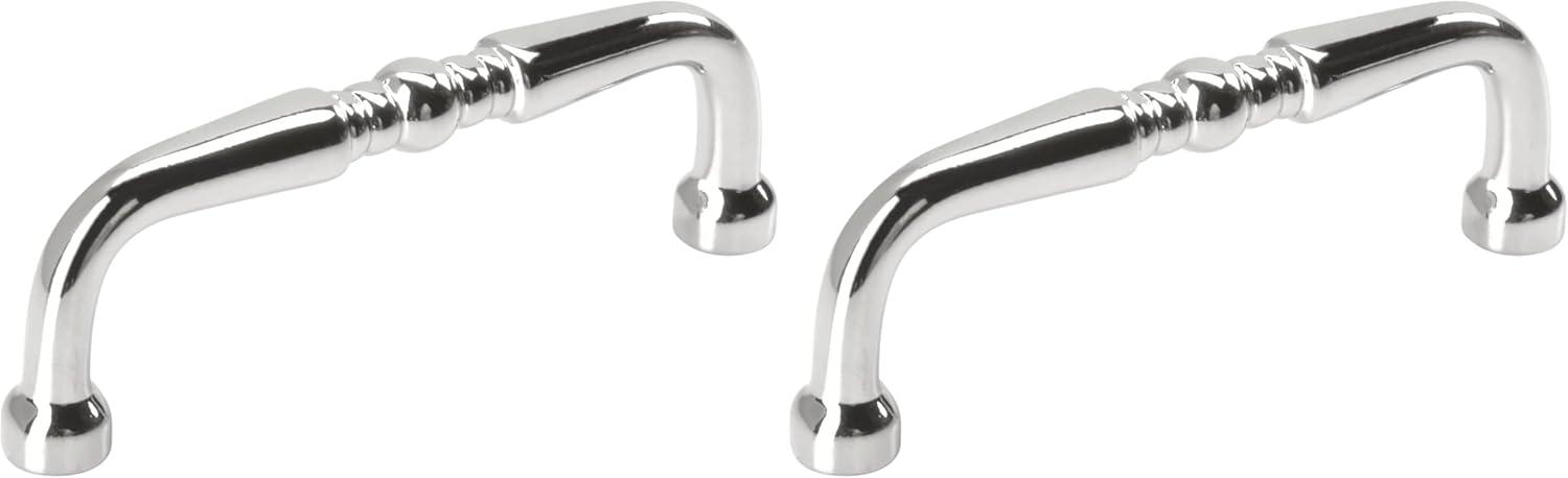 imageAmerock Cabinet Pull Matte Black 3 inch 76 mm Center to Center Everyday Heritage 1 Pack Drawer Pull Drawer Handle Cabinet HardwarePolished Chrome
