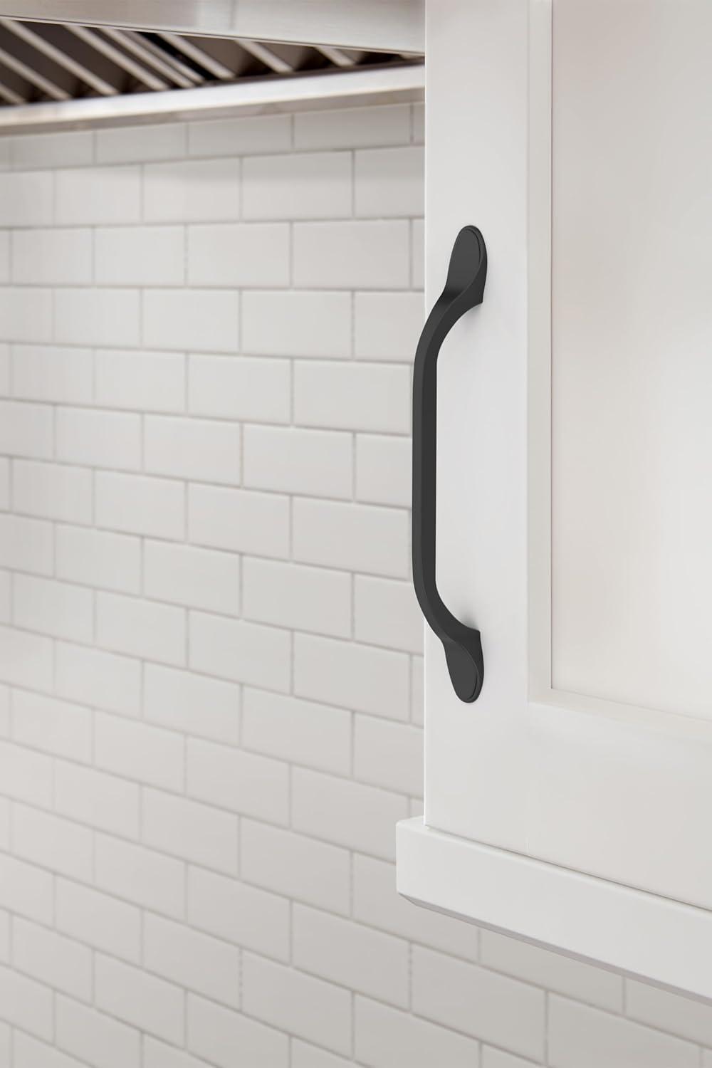 imageAmerock Cabinet Pull Matte Black 3 inch 76 mm CentertoCenter Ravino 1 Pack Drawer Pull Drawer Handle Cabinet HardwareMatte Black