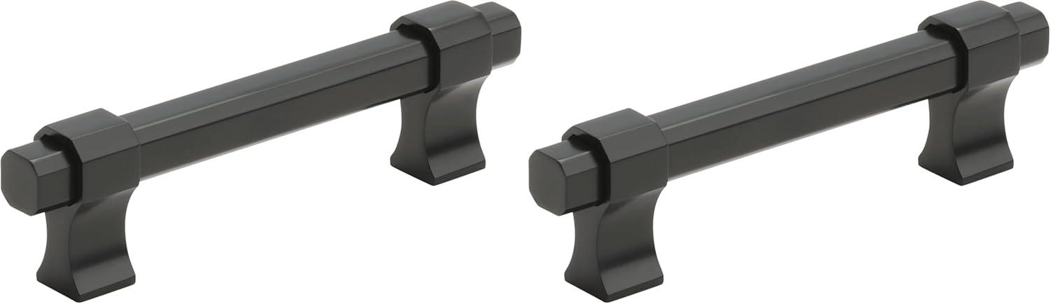imageAmerock Cabinet Pull Matte Black 334 inch 96 mm Center to Center Remington 1 Pack Drawer Pull Drawer Handle Cabinet HardwareMatte Black